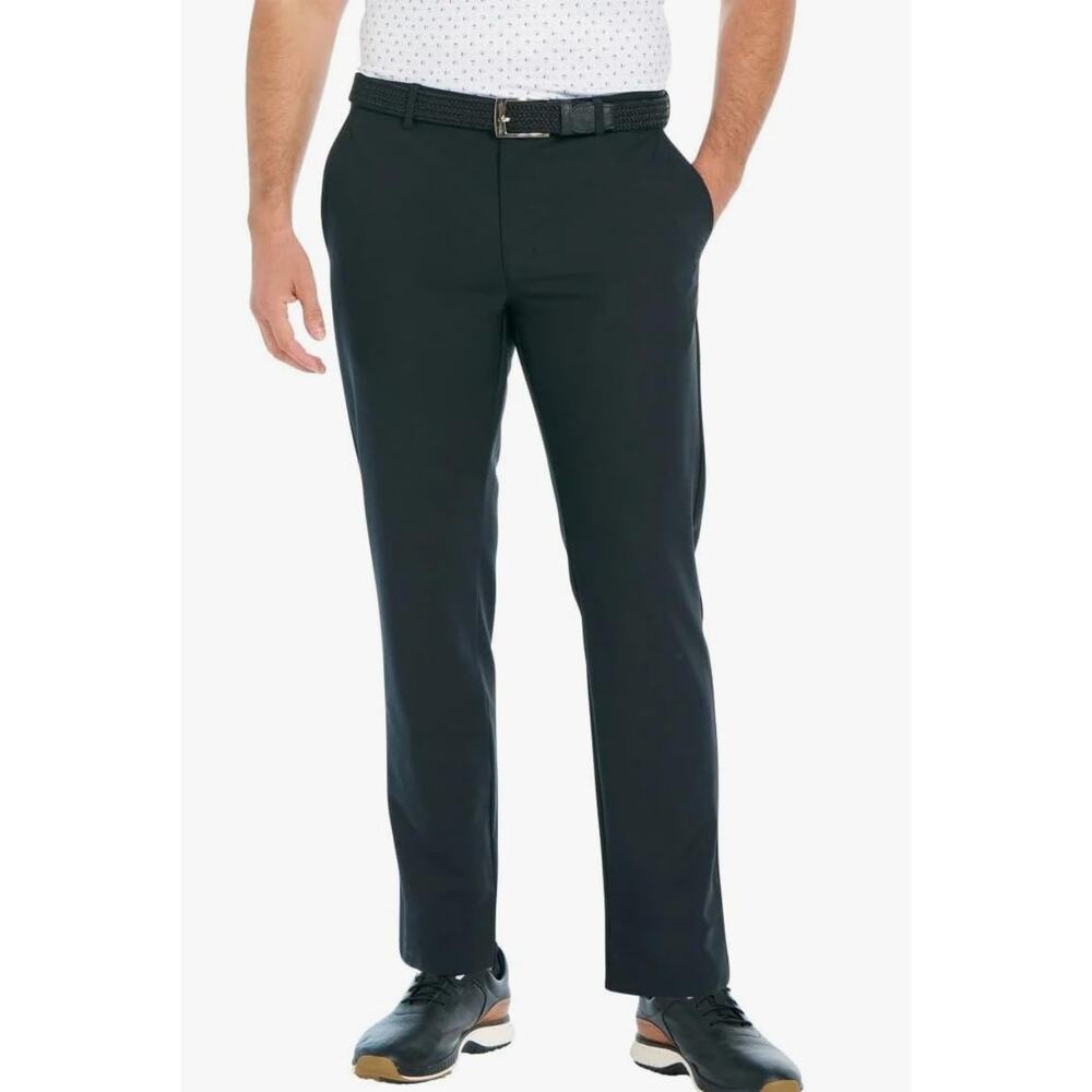 Greg Norman Protek Performance Golf Pants 32x30 Stretch Flat Front Black Mens